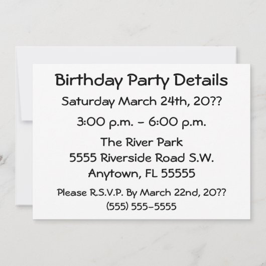 Verjaardag Football Uitnodiging (Achterkant)