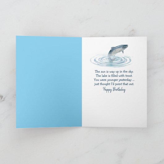 Verjaardag Forel Vis In Springen Uit Het Water Kaart (Binnen)