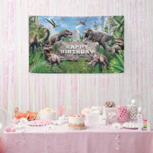 Verjaardag Foto Achtergrond Tropische Jungle Verja Spandoek
