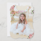 Verjaardag Foto Ballerina gouden glitter Kaart (Achterkant)