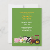 Verjaardag Foto Boerderij Kaart (Achterkant)