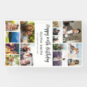 Verjaardag Foto Collage Feest Banner (Horizontaal)