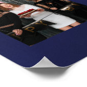 Verjaardag foto collage marine blauw BFF Poster (Hoek)