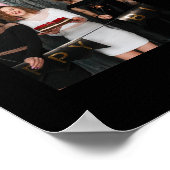 Verjaardag foto collage zwart BFF Poster (Hoek)