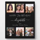Verjaardag foto collage zwart wit beste vrienden fotoplaat (Voorkant)
