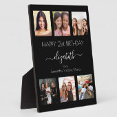 Verjaardag foto collage zwart wit beste vrienden fotoplaat (Zijkant)