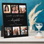 Verjaardag foto collage zwart wit beste vrienden fotoplaat (Zijkant)