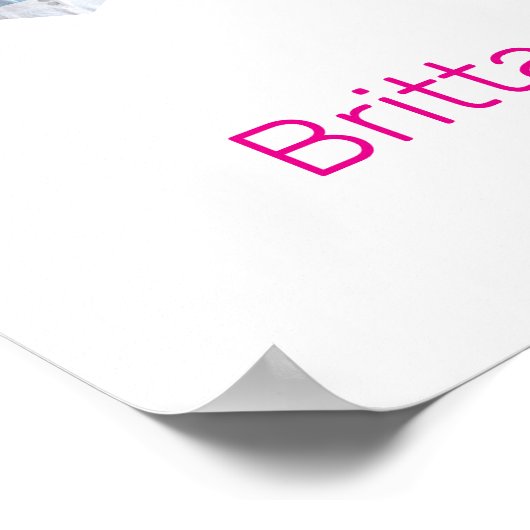 Verjaardag foto hart collage meisje welkom poster (Hoek)