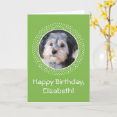 Verjaardag  foto kaart (Gele Bloem)