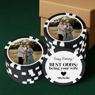Verjaardag Foto Poker Chip voor Egenoot van Echtge