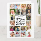 Verjaardag Fotocollage 21 Afbeeldingen Elke Leefti Kaart (Voorkant)