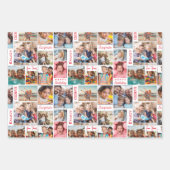 Verjaardag fotocollage inpakpapier vel (Voorkant 2)