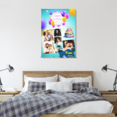 Verjaardag Fotocollage uitgerekt canvas Print (Insitu (Slaapkamer))