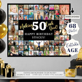 Verjaardag Fotocollage waardoor AGE er goed uitzie Poster