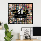 Verjaardag Fotocollage waardoor AGE er goed uitzie Poster (Thuiskantoor)