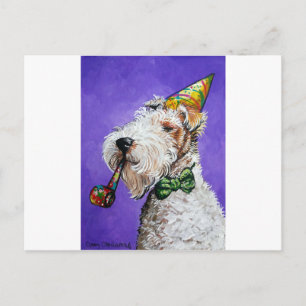 Verjaardag Fox Terrier Briefkaart