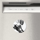 Verjaardag Franse Bulldog magneet (Insitu (Vaatwasser))
