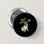 Verjaardag Franse Bulldog Ronde Button 5,7 Cm (Voorkant /achterkant)