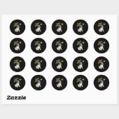 Verjaardag Franse Bulldog Ronde Sticker (Vel)