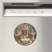 Verjaardag Franse Bulldogs Party Petten Magneet (Insitu (Vaatwasser))