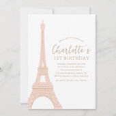 Verjaardag Franse Eiffeltoren Parijs Kaart (Voorkant)