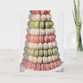 Verjaardag Franse Macaron Pastry Tiers Kaart (Voorkant)