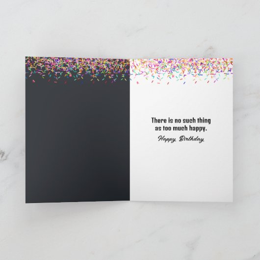 Verjaardag Fun Black Lab Hond met Sprinkles Kaart (Binnen)