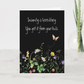 Verjaardag Fun Quote en Wildflowers Kaart (Voorkant)