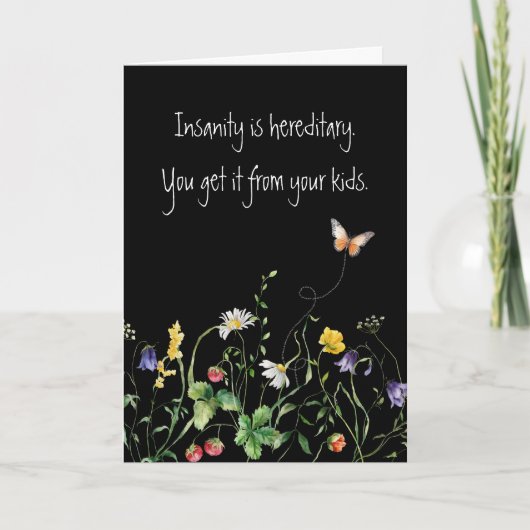 Verjaardag Fun Quote en Wildflowers Kaart (Voorkant)