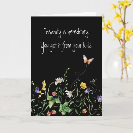 Verjaardag Fun Quote en Wildflowers Kaart (Gele Bloem)