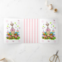 Verjaardag FUN Roze Cakecupake Drie-Voudige Kaart