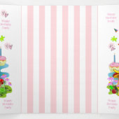 Verjaardag FUN Roze Cakecupake Drie-Voudige Kaart (Binnenkant midden)