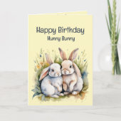 Verjaardag Fun Sweetheart Hunny Bunny Animal Art Kaart (Voorkant)