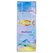 Verjaardag Fun Vissen Zodiac Wijn Cadeautas (Voorkant)