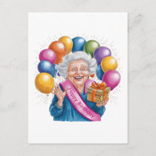 Verjaardag Funny Nana Briefkaart