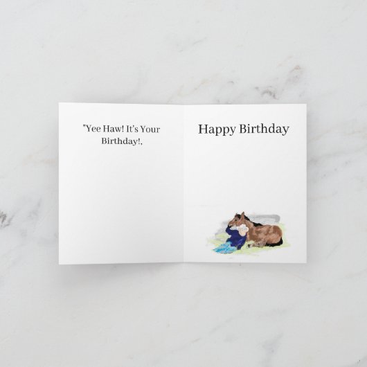 Verjaardag G Kaart: Dag op de oude Corral Kaart (Binnen)