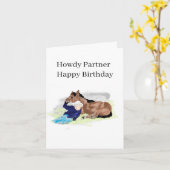 Verjaardag G Kaart: Dag op de oude Corral Kaart (Gele Bloem)