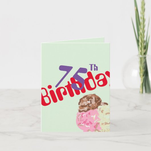 Verjaardag G-kaart : Zeventig Vijfde Feestdagen Kaart (Voorkant)