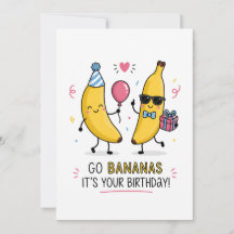 Verjaardag Ga Bananen | Grappige Banaan Verjaardag