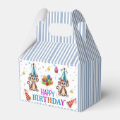 Verjaardag Gable Favor Doos Monkey Cupcake Bedankdoosjes (Achterkant)