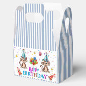 Verjaardag Gable Favor Doos Monkey Cupcake Bedankdoosjes (Geopend)