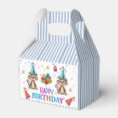 Verjaardag Gable Favor Doos Monkey Cupcake Bedankdoosjes (Voorkant Zijde)