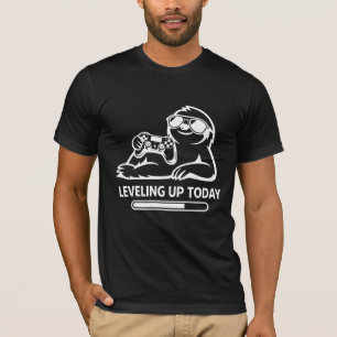 Verjaardag Gamen Luiaard Niveau Verhogen Vandaag T-shirt