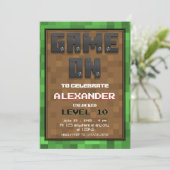 Verjaardag Gamer Level Up Uitnodiging (Staand voorkant)