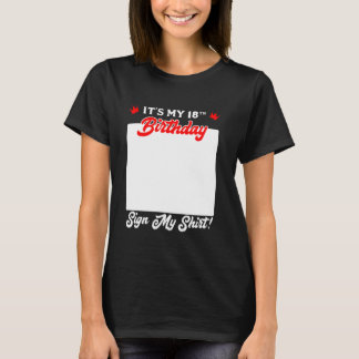 Verjaardag Gastboek Het is Mijn 18e Verjaardag Tek T-shirt