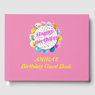 Verjaardag gasten boek(meisje) gastenboek