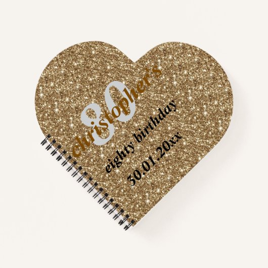 Verjaardag gastenboek notitieboek (Voorkant)