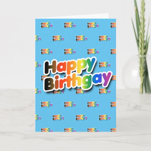 Verjaardag Gay Kaart (Voorkant)