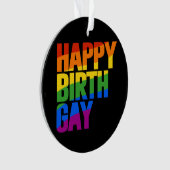 Verjaardag Gay Ornament (voorkant)