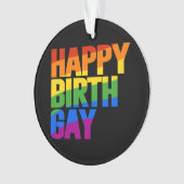 Verjaardag Gay Ornament (voorkant)
